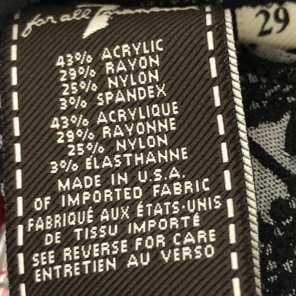 7 For All Mankind Black Lace Jacquard Pants - Picture 8 of 8